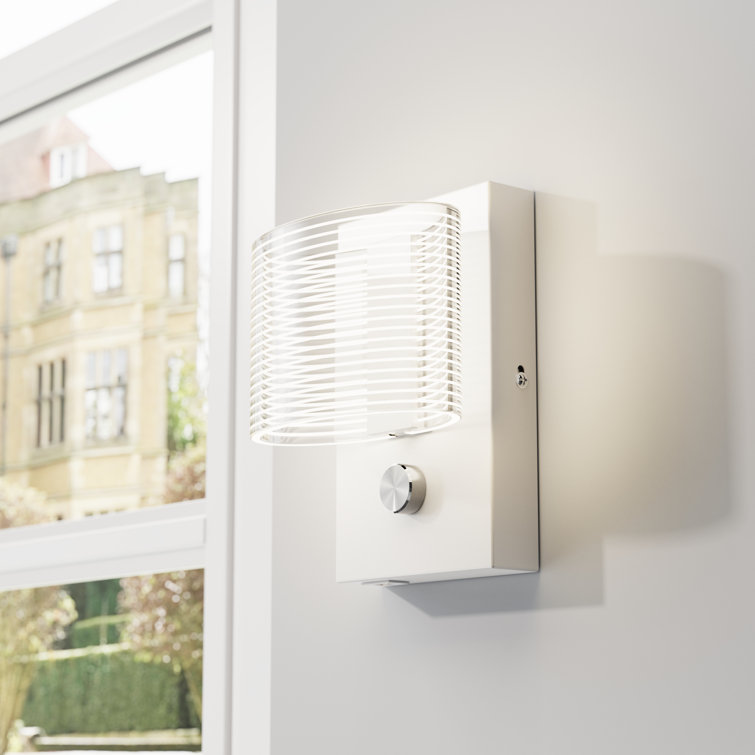 Symple Stuff Wall Sconce LED Wall Lamp With Dimmer Switch And USB